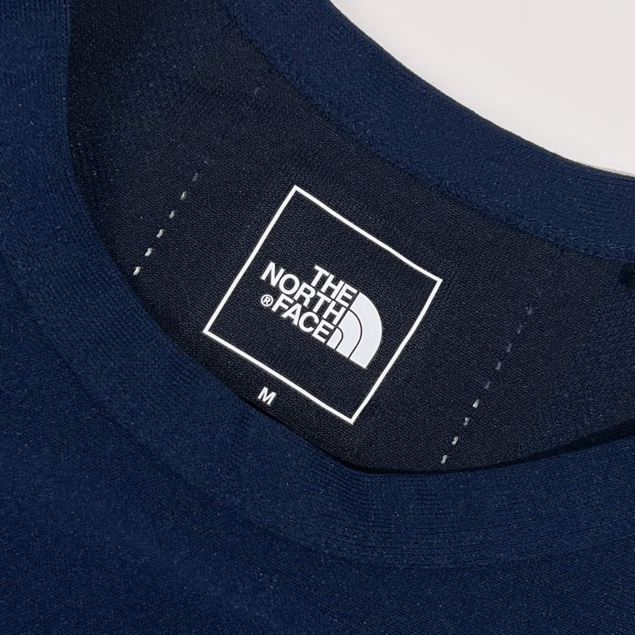 THE NORTH FACE ノースフェイス シャドーロゴ 切替メッシュ 半袖 Tシャツ サイズ M/ネイビー系 メンズ アウトドア NT12072