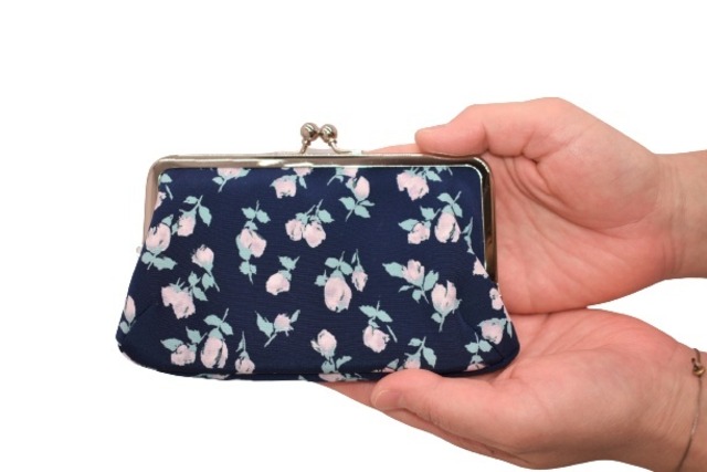 がま口 財布 角型 (ペイントイエロー) 小銭入れ レトロ 工房 手作り 日本製 エコパッケージ MX-0035-291