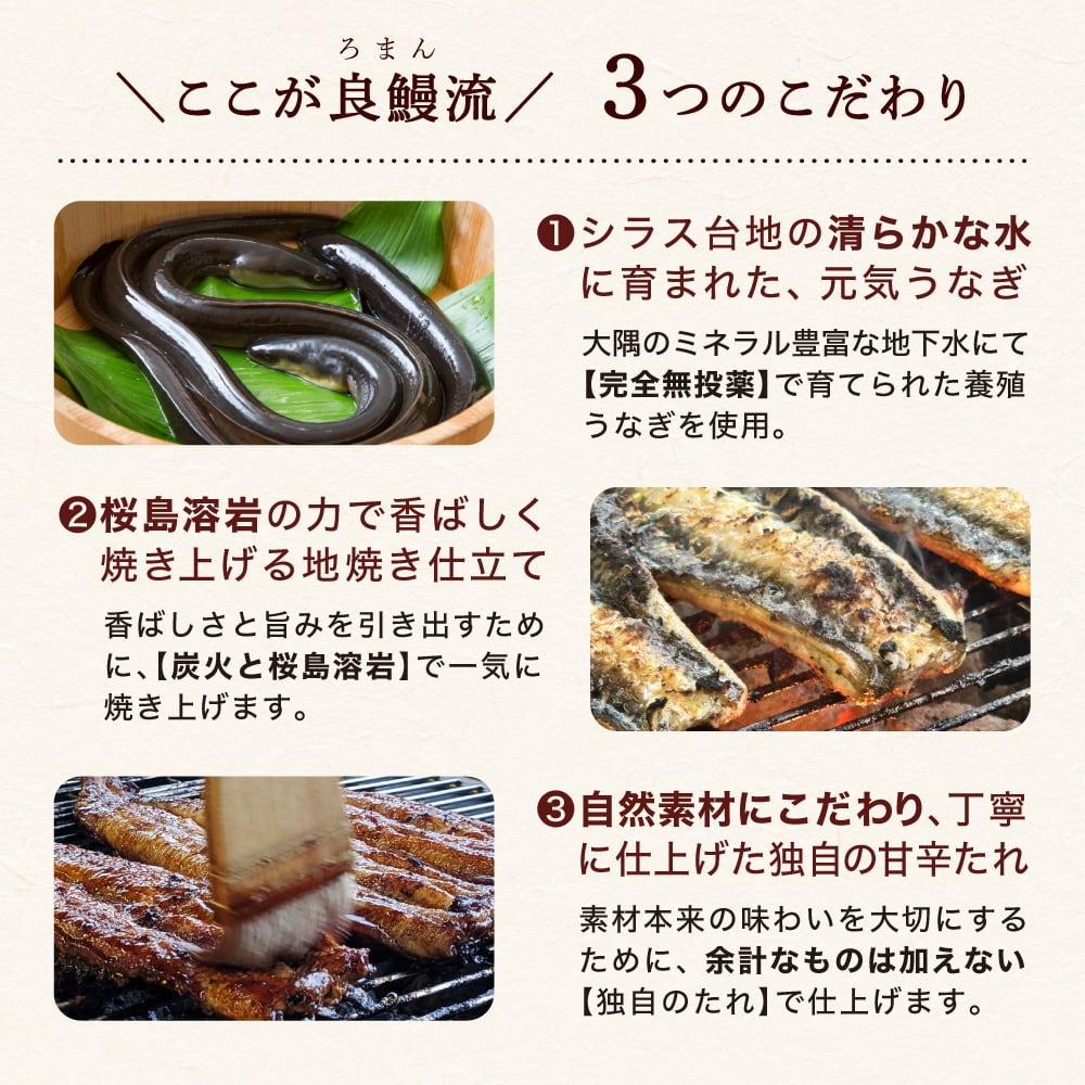 鹿児島県産 鹿屋良鰻 国産うなぎ蒲焼き 【2尾】冷凍 皮はパリッと身は