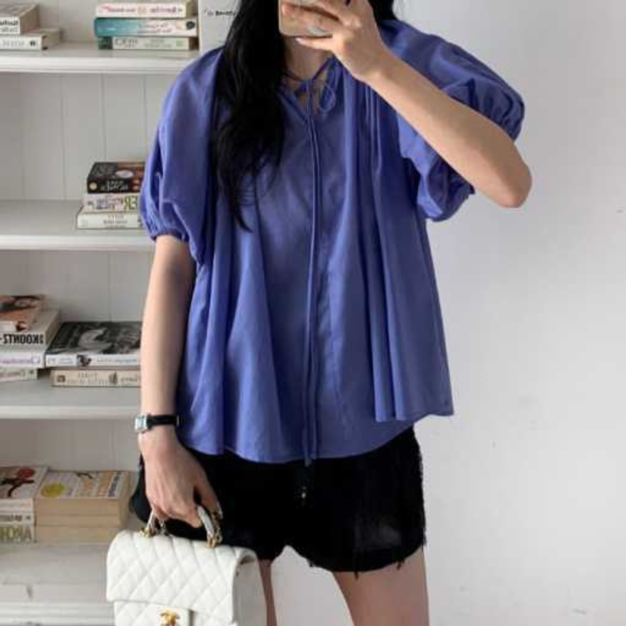 Puff sleeve blouse in 3 colors S1377