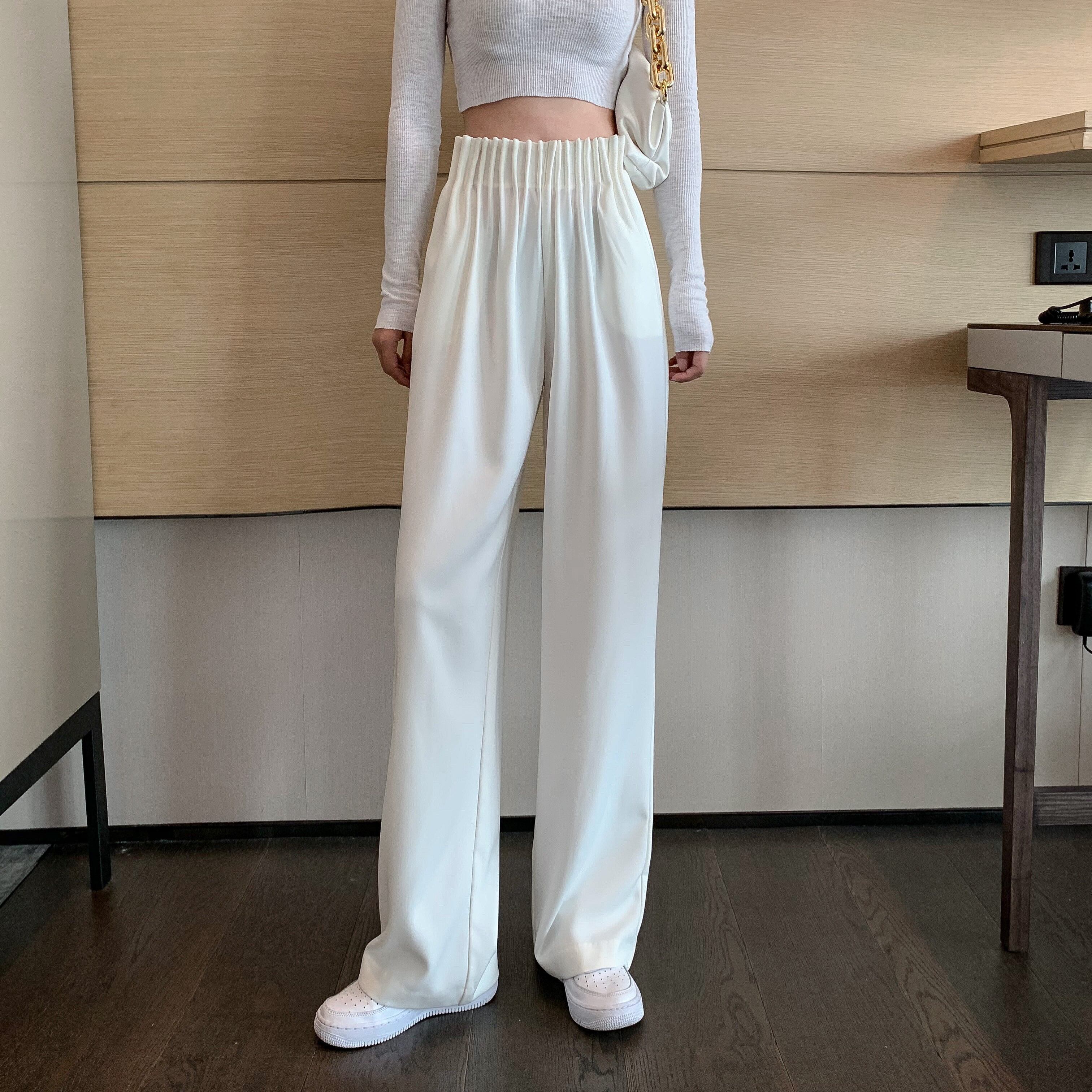 ウェストパンツ スプリング薄手カジュアルルーズロング 春物 YY-ファッション92784054329