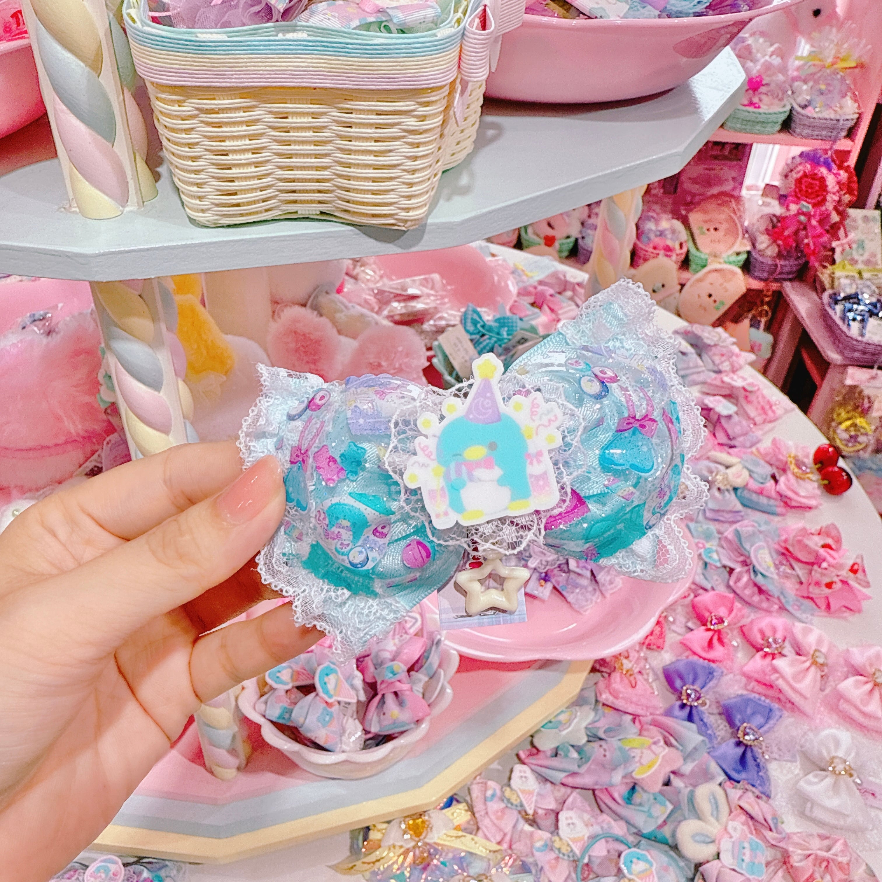 【F7】60-1レースリボンヘアクリップ