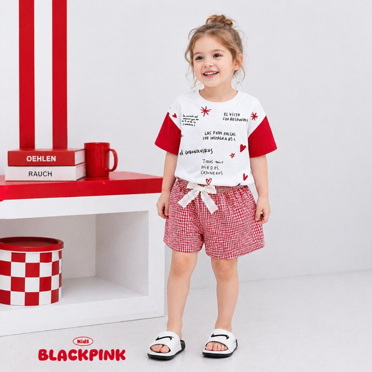 [BLACKPINK] Lace Check Shorts / [블랙핑크] 레이스체크반바지