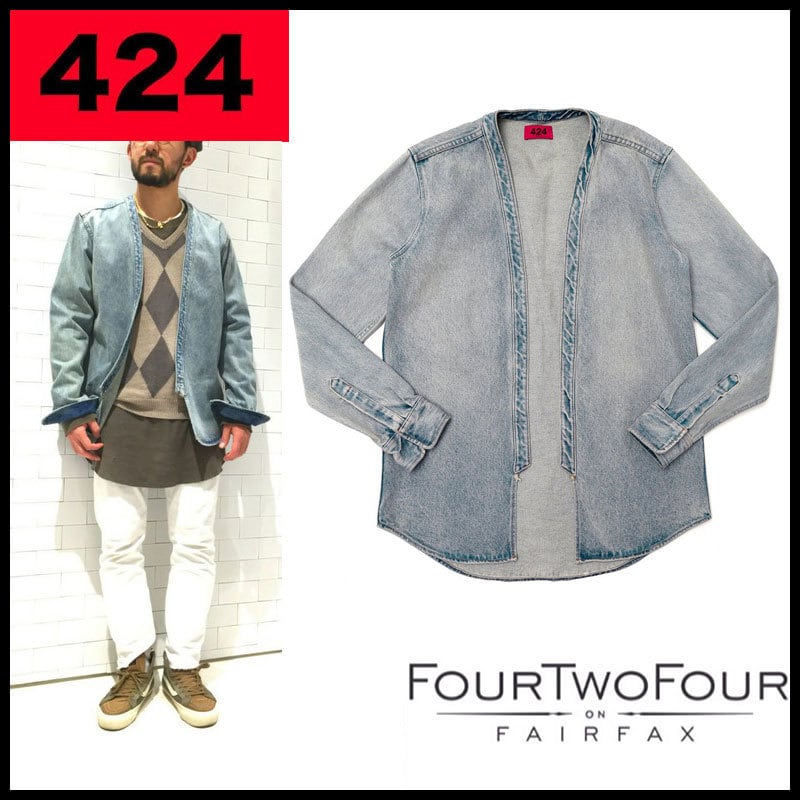 424 FourTwoFour on Fairfax KIMONOデニムジャケットです | SOHOO powered by BASE