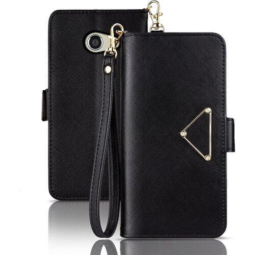 BASIO4 KYV47 ケース 手帳型 かんたんスマホ2 A001KC 手帳型ケース ベイシオ4 携帯ケース ベイシオ4 kyv47 ケース 高級レザー 軽量 薄型 au basio4 ケース 京セラ 手帳型 かわいい 可愛い スマホケース カード収納 薄型 純正 財布型 耐衝撃 ストラップ付き お洒落 横置き機能 マグネット式 case BASIO 4 KYV47ブラック 1225