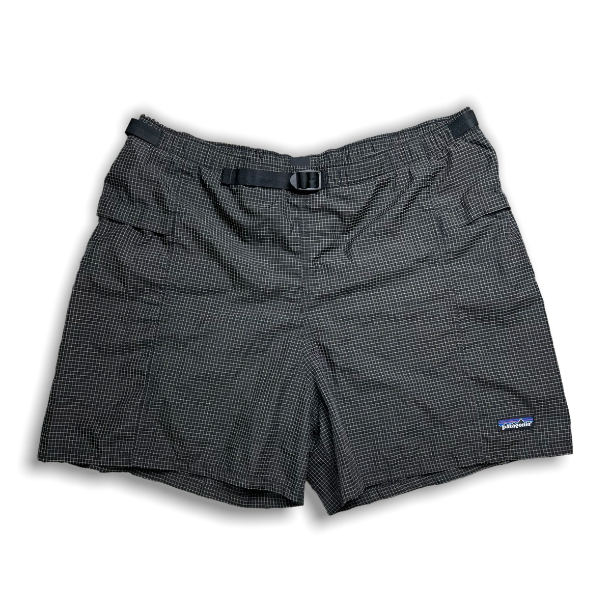 1997 PATAGONIA RIVER SHORTS GRIDSTOP BLACK | MOSS