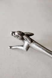 残2 フランス 永遠の硬化 うさぎのカトラリーレスト アンティーク