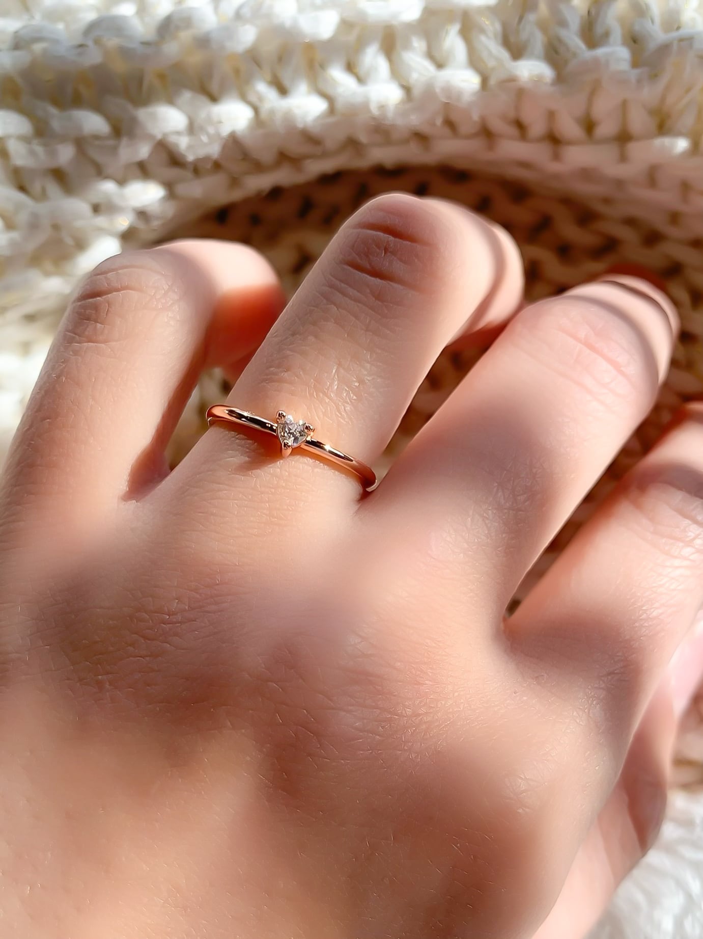 1mm Heart zirconia ring / 1石 | crea.jewelry