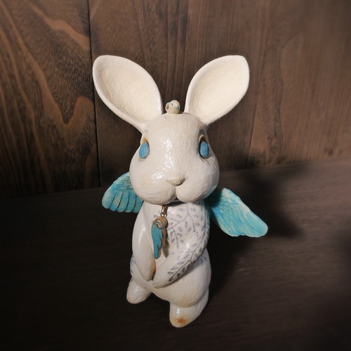 翼の葉影うさぎと小鳥 no.46 white