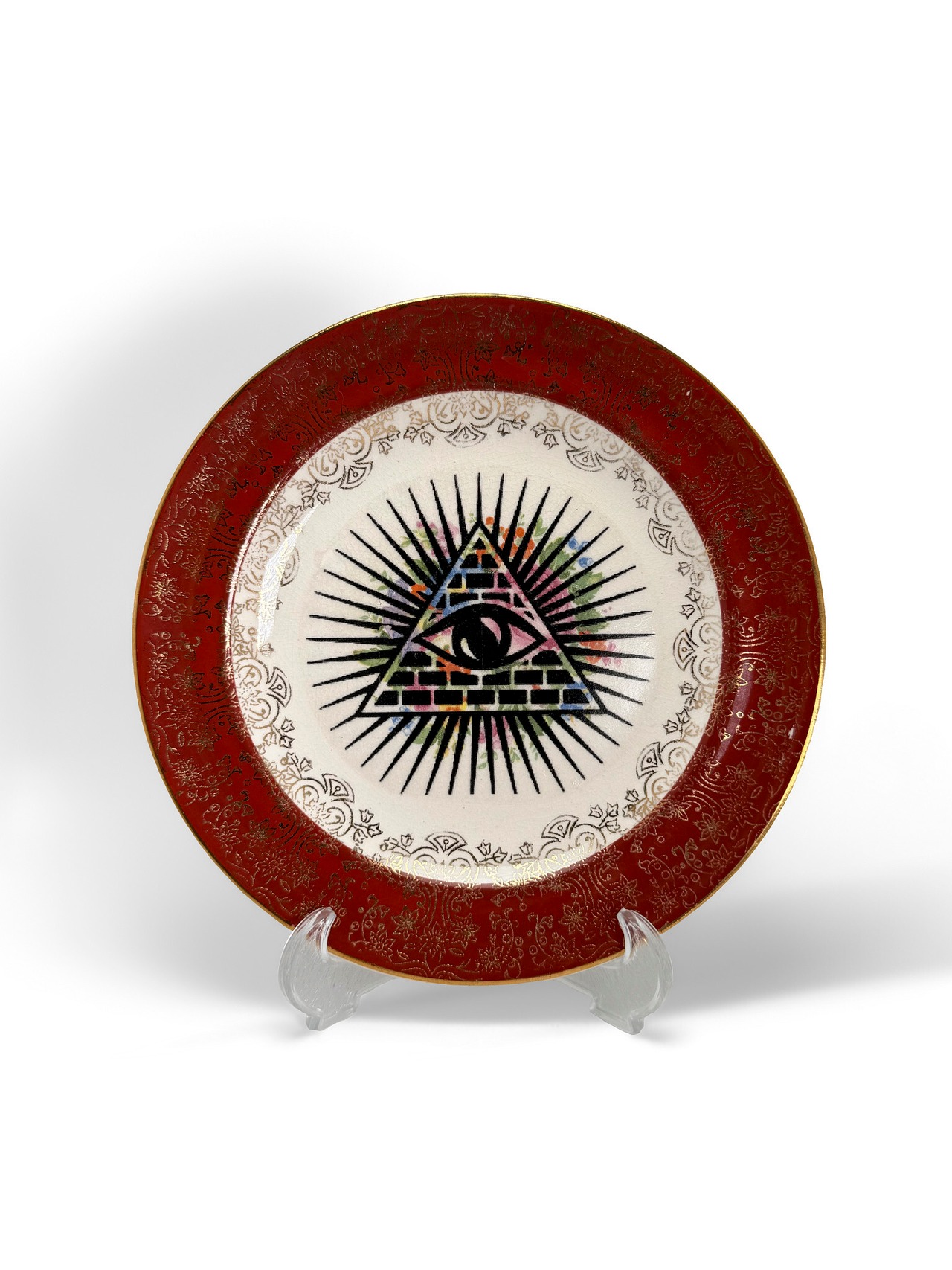 ヴィンテージ雑貨 アートプレート ピラミッドEYE