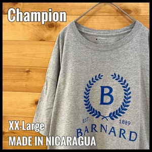 【champion】カレッジ バーナード大学 Tシャツ ロゴ プリント BARNARD 2XL ビッグサイズ US古着