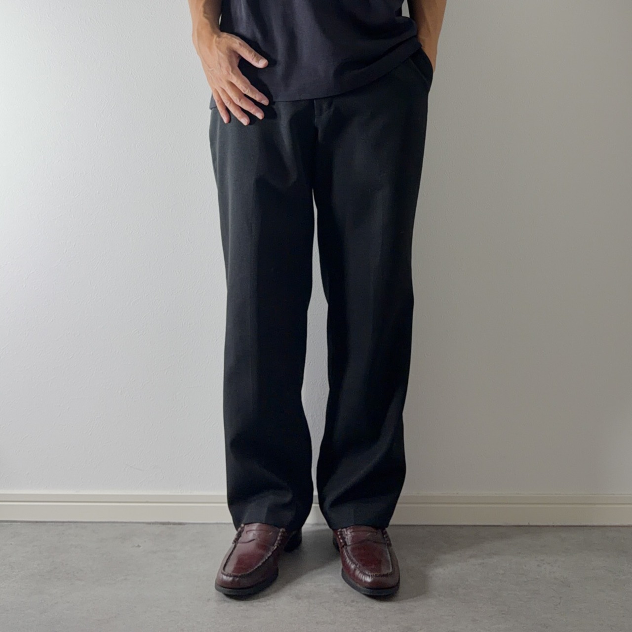 00s Levi's ACTION SLACKS BLACK [W33L28相当] 古着 - 11