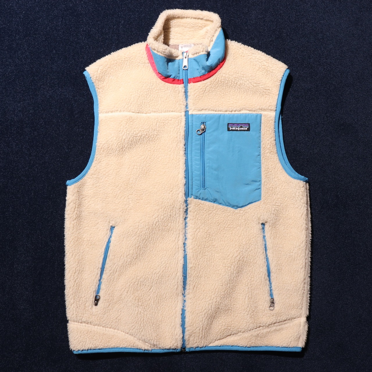 極美品 M 10年 NLA ナチュラル×アラスカブルー Patagonia レトロx フリースベスト パタゴニア