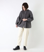 D*g*y/コットンオックス ピンタックフレアブラウス