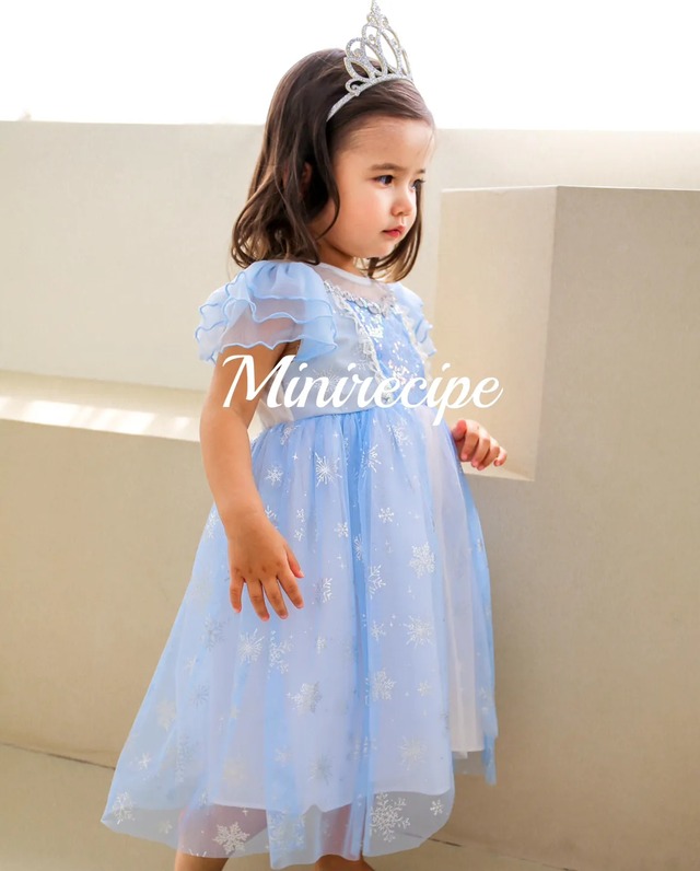 ラスト1 S【即納】<minirecipe>  Snow flower dress