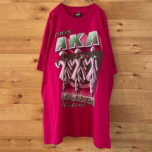 【FRUIT OF THE LOOM】古着 90s AKA ビッグプリント Tシャツ シングルステッチ 1996