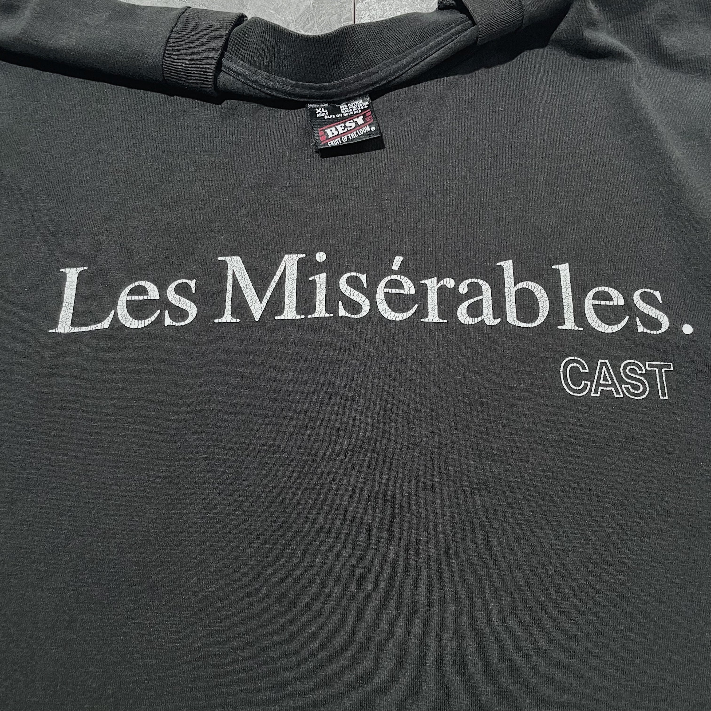 90s レ・ミゼラブル “CAST用ってだけでもヤバいのに黒タグベストのXLヤバすぎワロタ(こういうのなんだよ)”