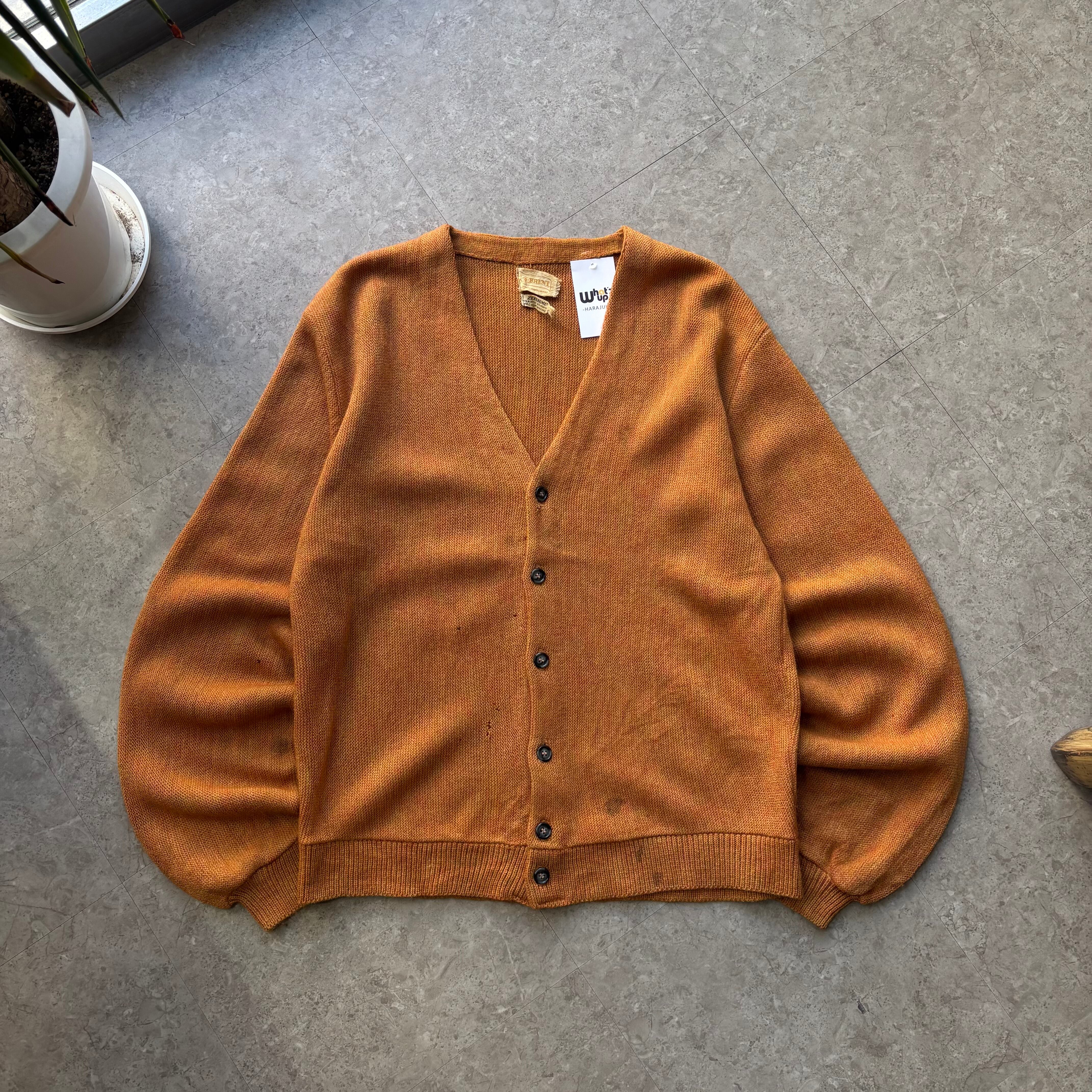 60s BRENT Acryl knit cardigan仙台店 60s~ BRENT ニット ショール 