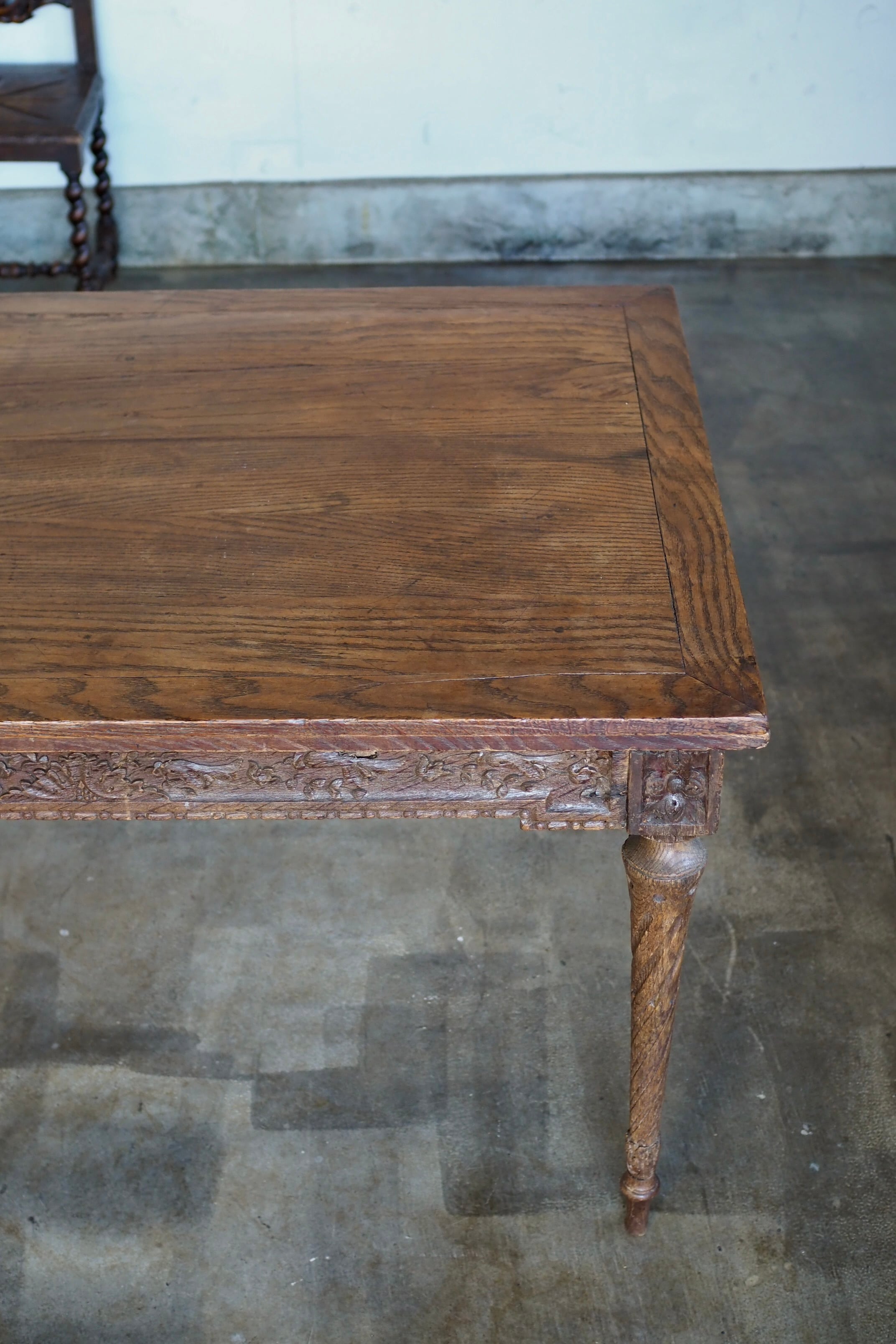 オーク 木彫テーブル-antique oak table | アンティーク.ヴィンテージ