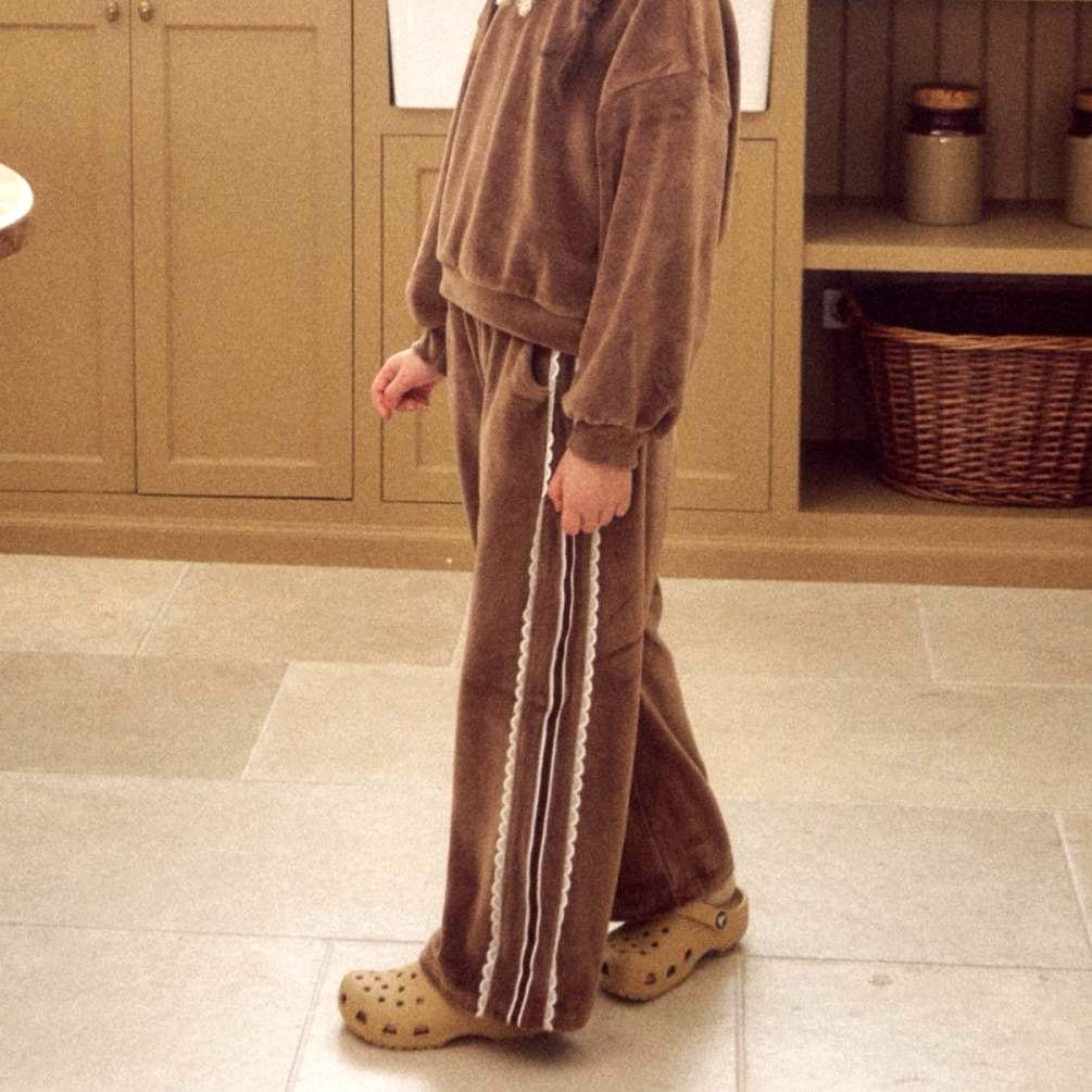 «Sold out»«ジュニアサイズあり» By MiMi レースベロアパンツ 2colors