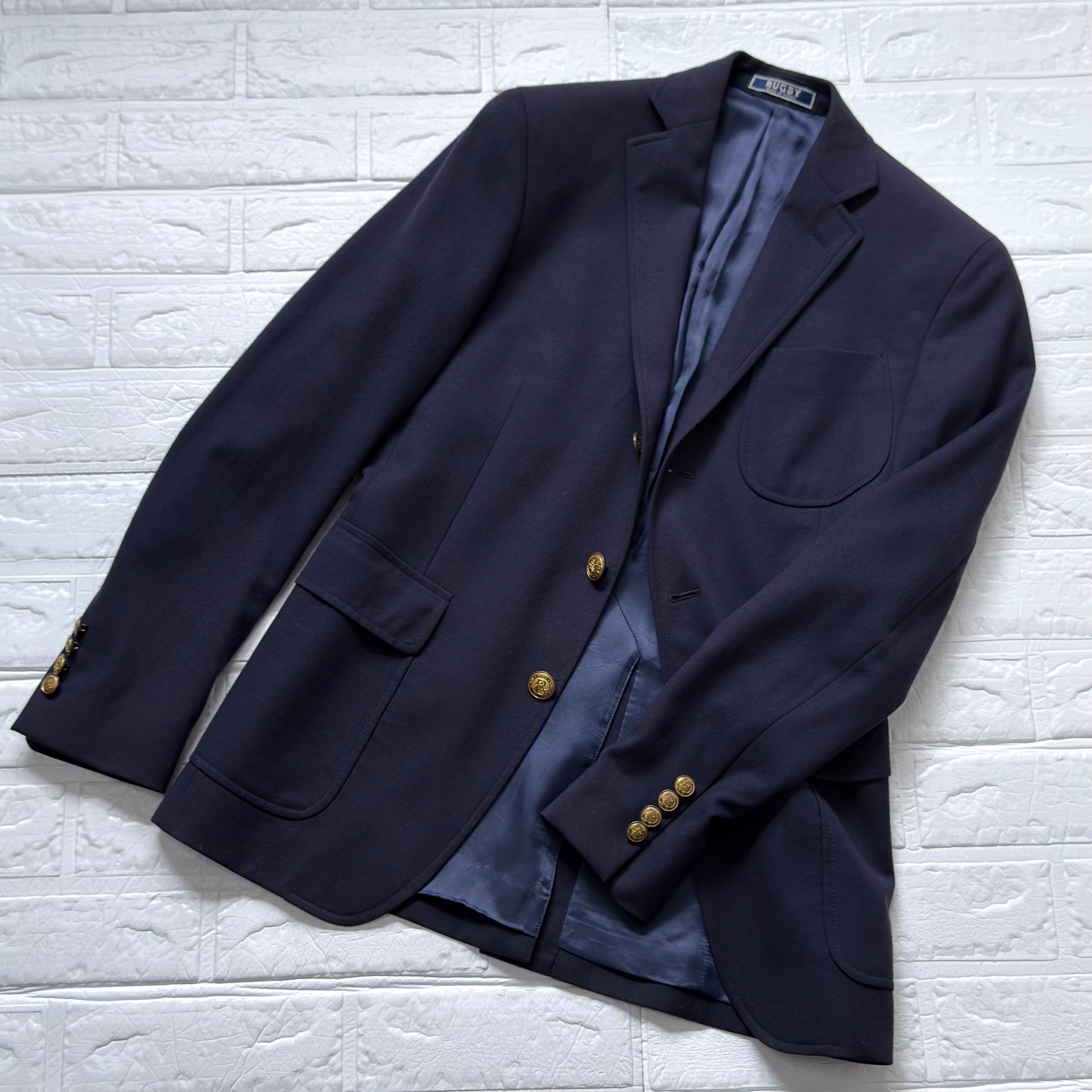 Rugby Ralph Lauren 金釦ブレザー 段返り3B サキソニーウール ネイビー