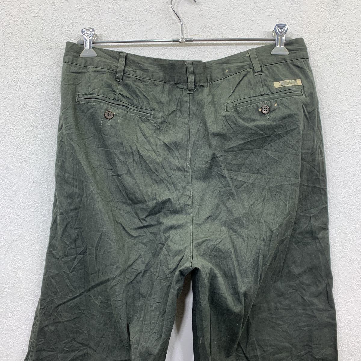 EDDIE DOMAN チノパンツ W36 カーキ オリーブ ビッグサイズ 古着卸