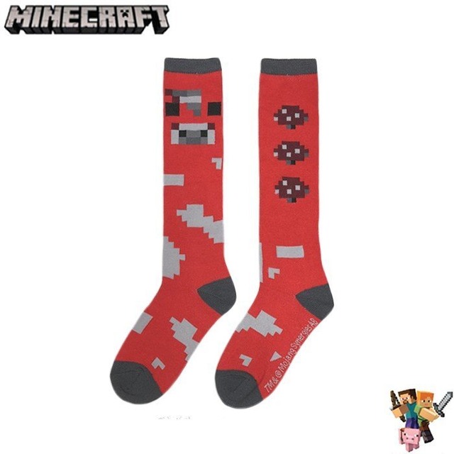 靴下マインクラフトソックス Knee Highs ムーシュルーム キノコ 牛乳 2 Pack 1set 047 Minecraft 靴下マインクラフトソックス Knee Highs ムーシュルーム キノコ 牛乳 2 Pack 1set 047 Minecraft