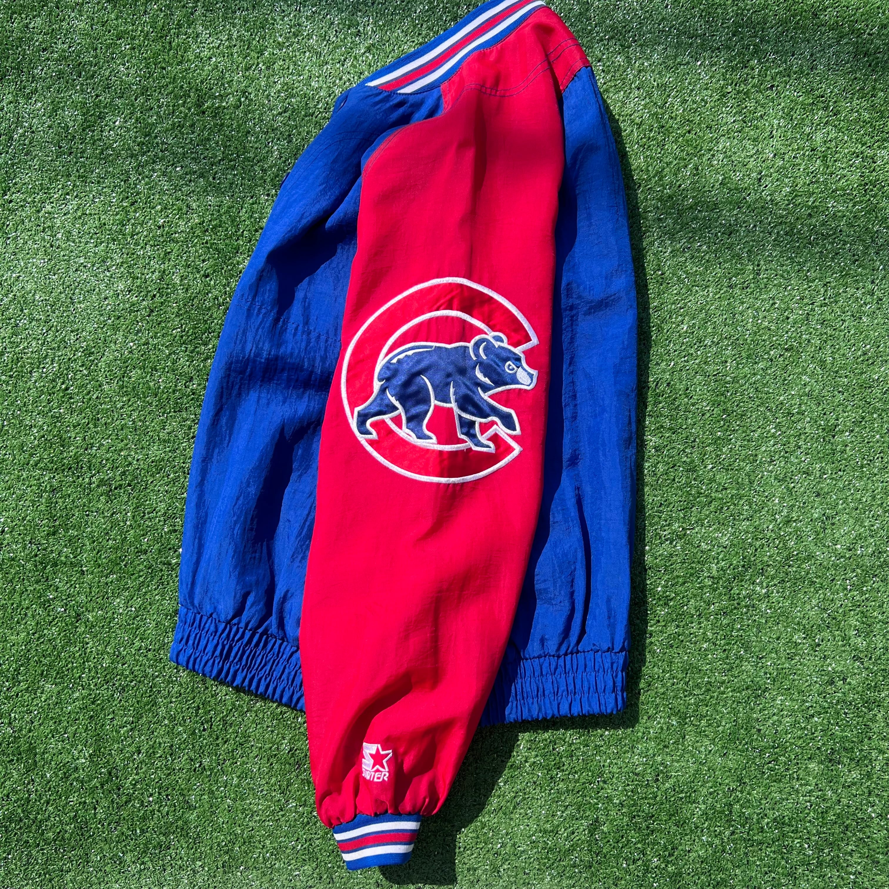 【送料無料】 USA古着 スタジャン MLB シカゴ・カブス USA製 90s MLB 90s シカゴ・カブス プルオーバー ナイロンジャケット STARTER