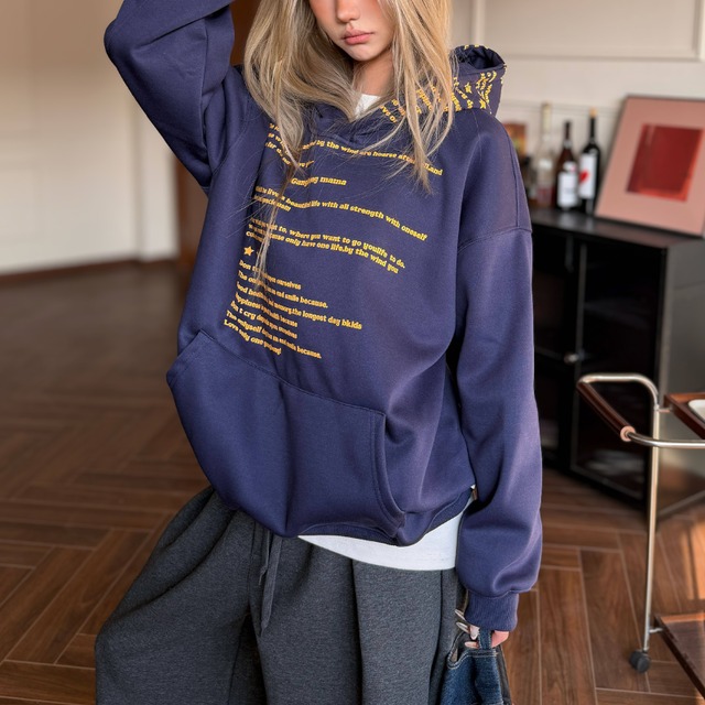 all letter hoodie　オールレターフーディー　J1718