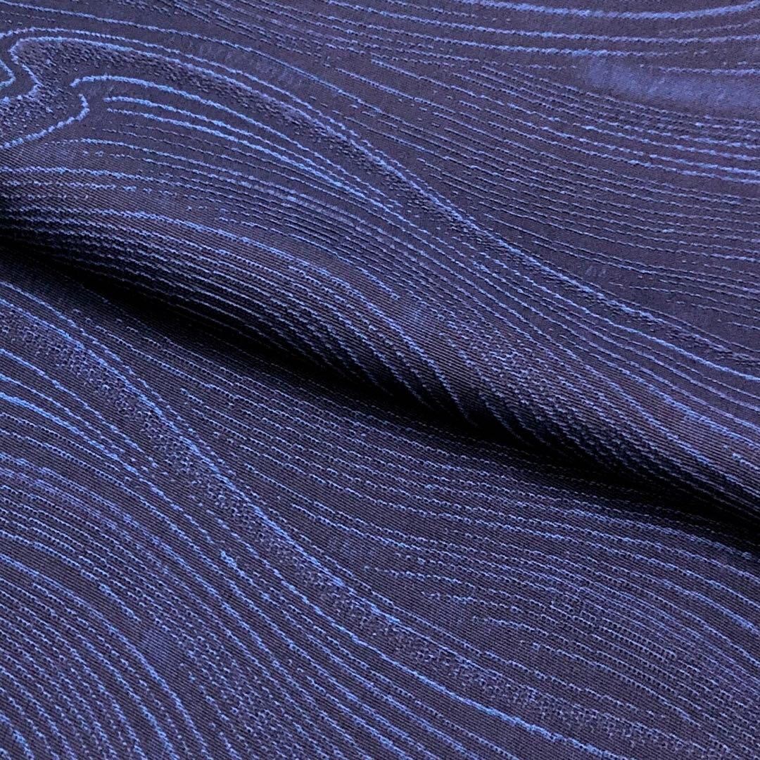 K-3143 色無地小紋 藍染 流水模様 しつけ糸 トールサイズ-