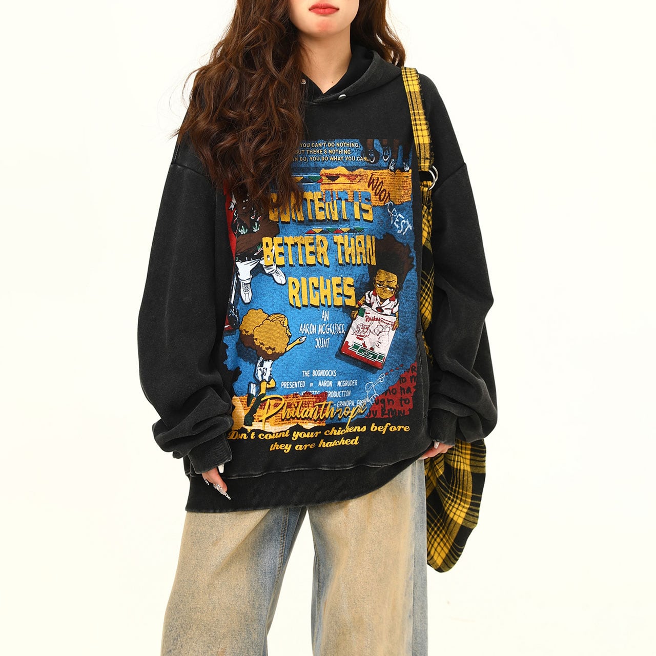 ポップアートプリントスウェットパーカー R00741