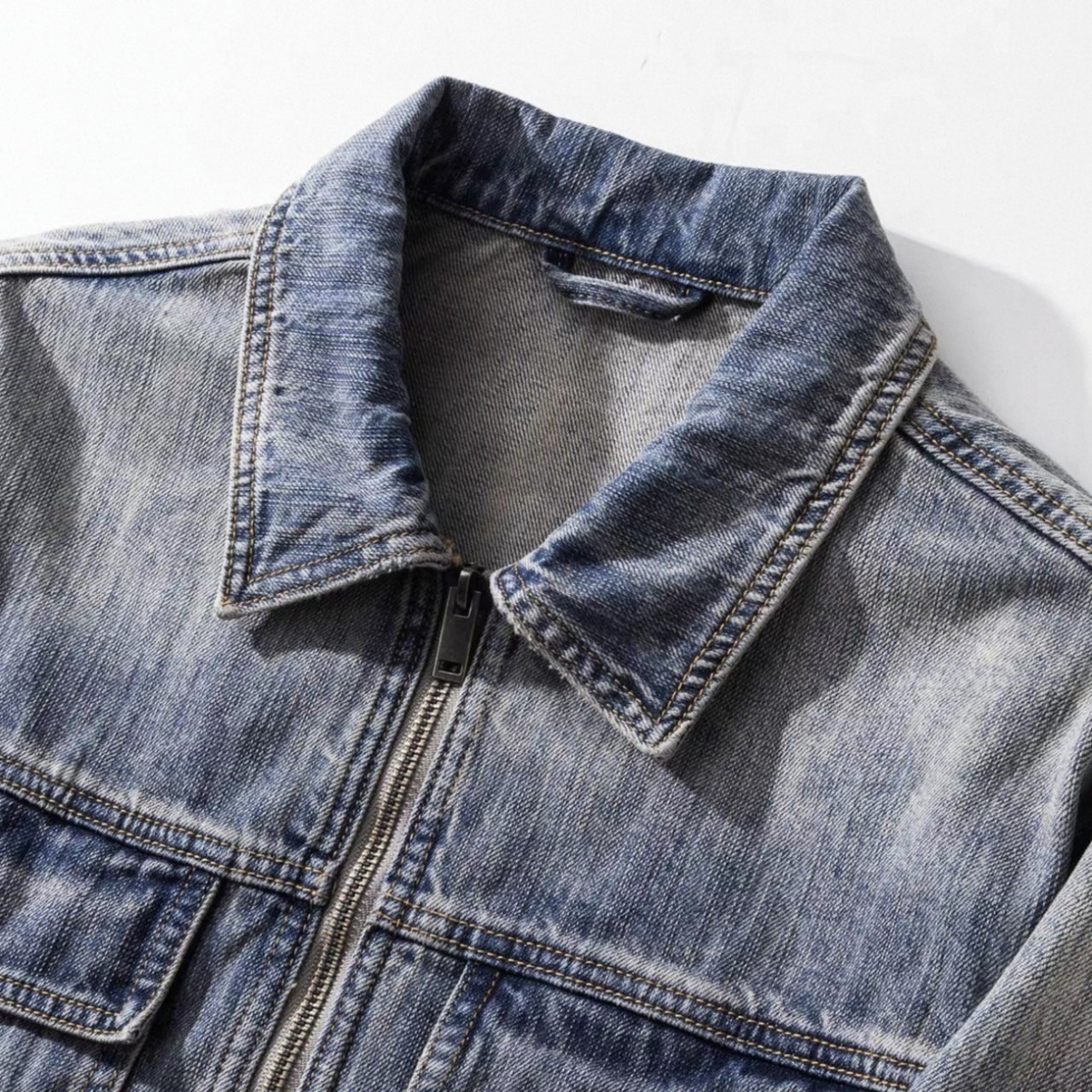 Vintage wash denim jacket 1328 - 4