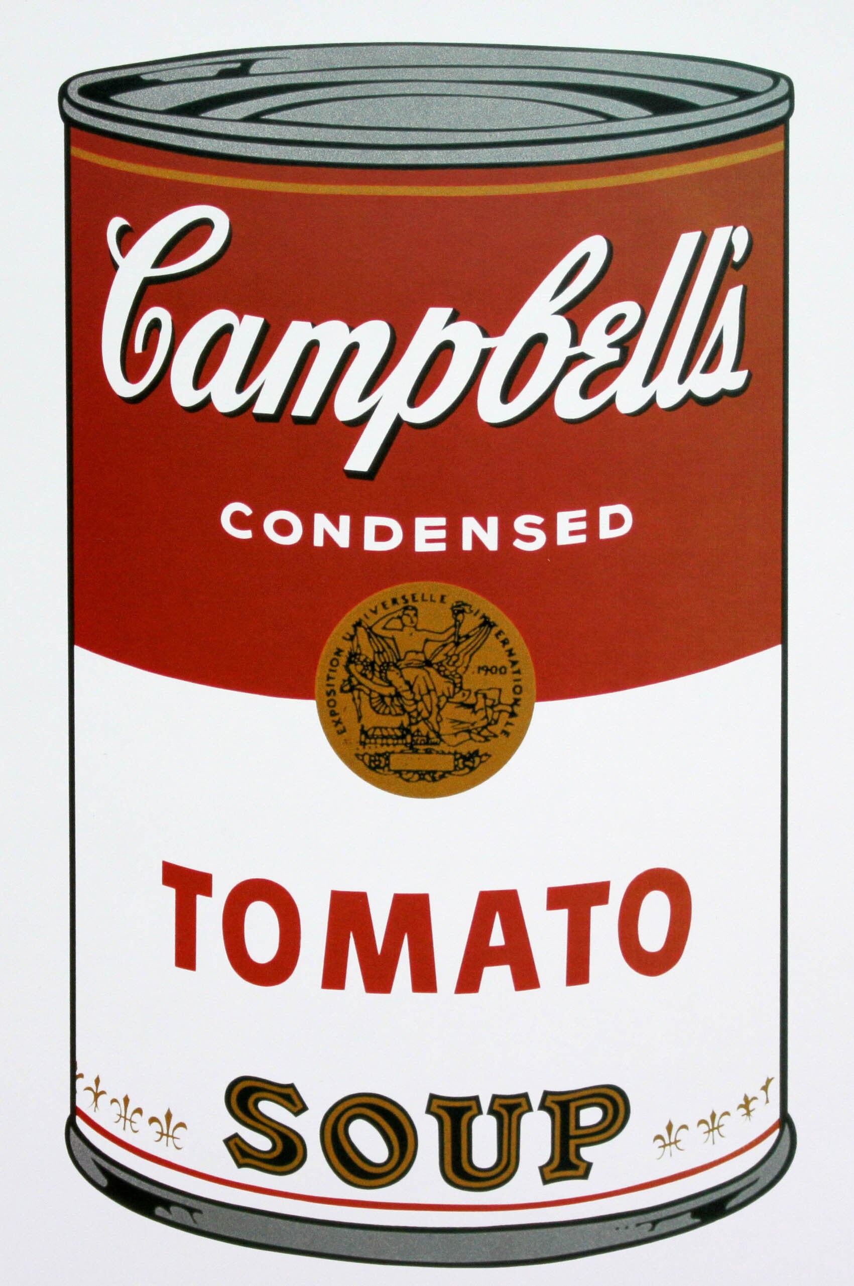アンディウォーホル「キャンベル・スープ(トマト)1968」展示用フック付