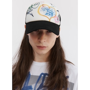 [TheOpen Product] GRAFFITI TRUCKER CAP, BLACK 正規品  韓国ブランド 韓国ファッション 韓国代行 韓国通販 キャップ  帽子