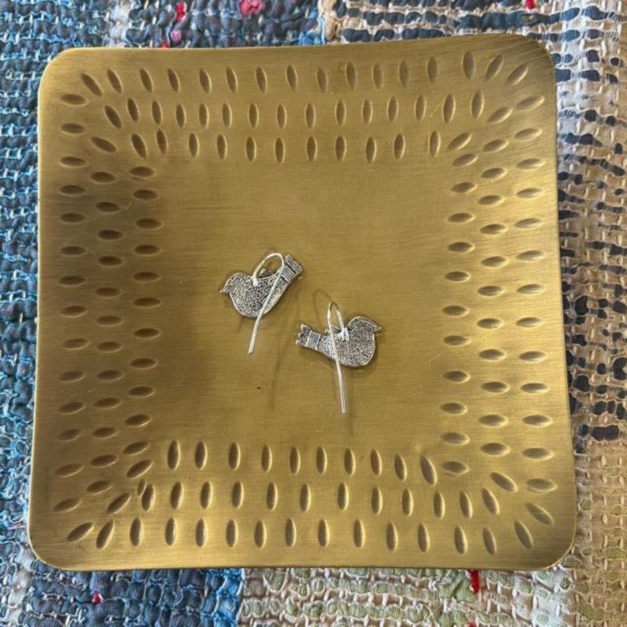 TOPANGA Jewelry　Antique bird earrings　アンティーク小鳥　ピアス　シルバー　鳥　ギフト　プレゼント　ジュエリー　