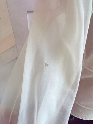 50's vintage white organdy blouse
