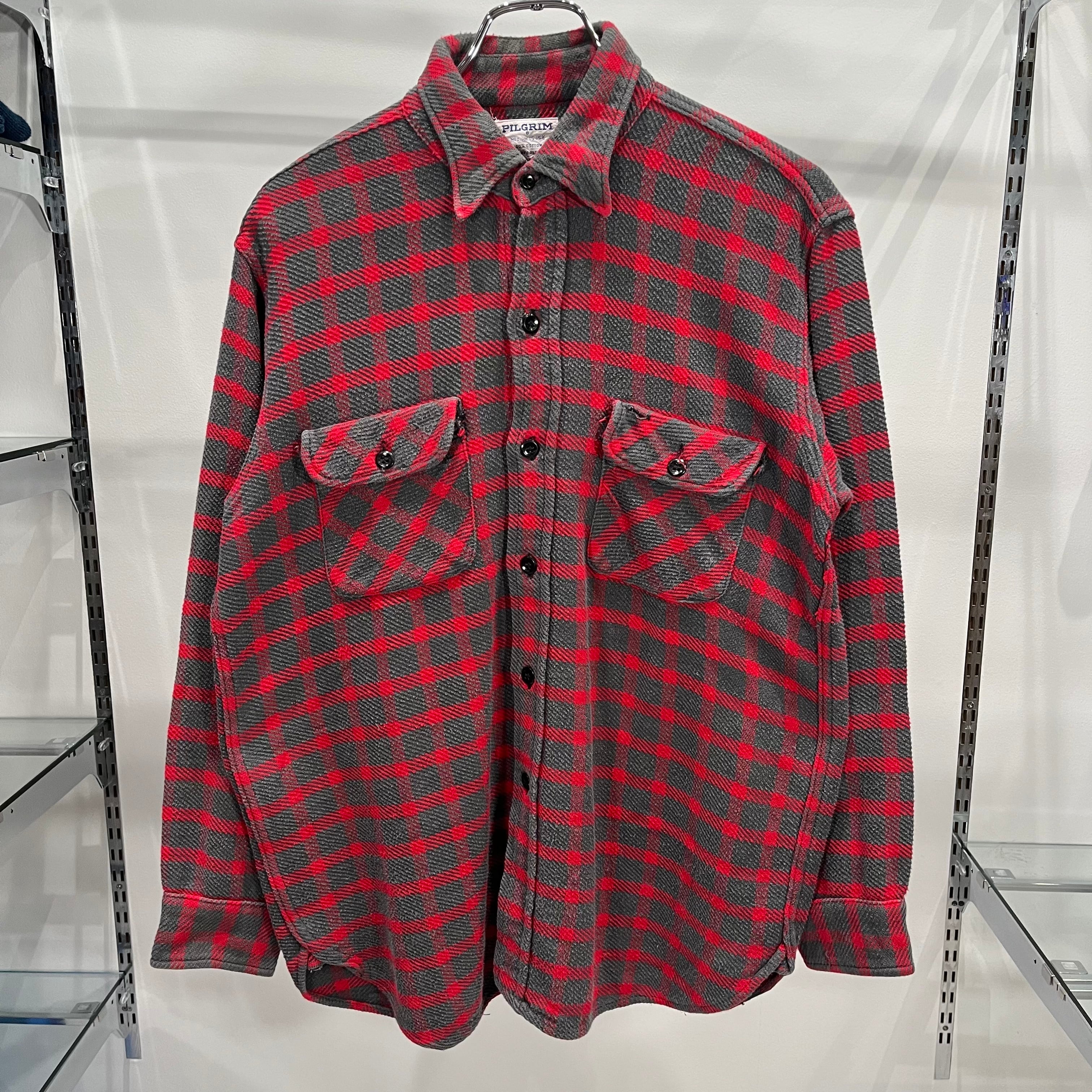 60s SEARS PILGRIM Cotton Heavy Flannel Shirt マチ付 L | ヴィンテージカイトリオレゴン