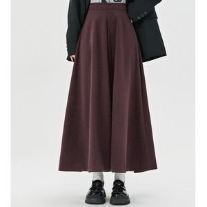 ウールライク フレア ロング スカート 10293