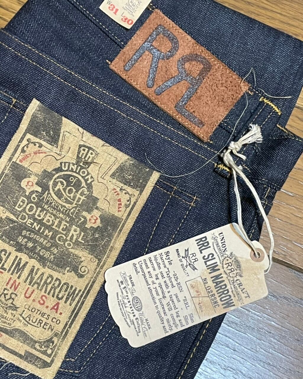 米国製 新品 RRL SLIM NARROW セルビッジ 希少コーンデニム 31-30