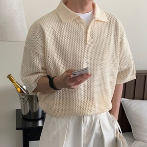 ざっくりニットポロシャツ　MT0080431