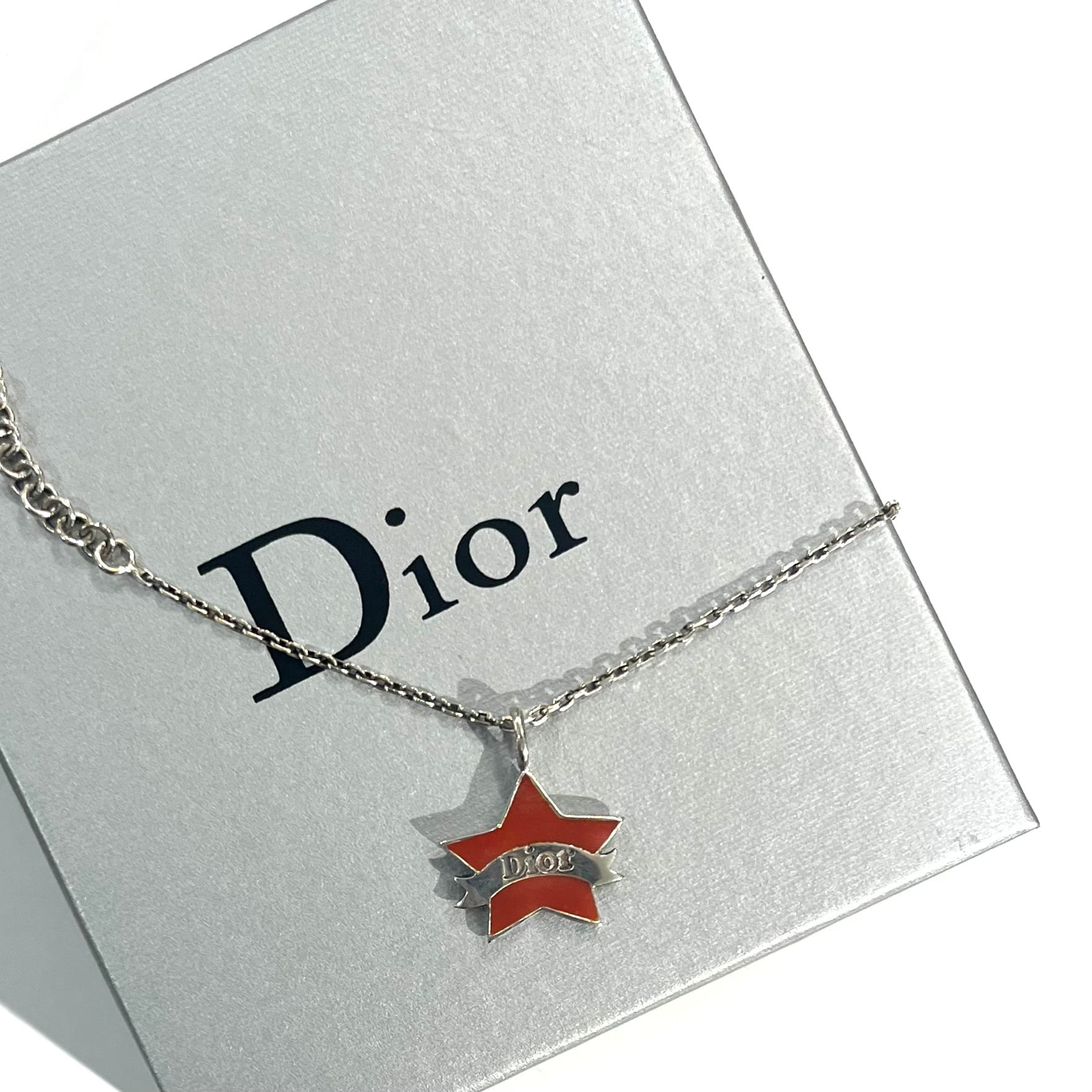 Christian Dior】 Dior 星ロゴ シルバー925チェーンブレスレット