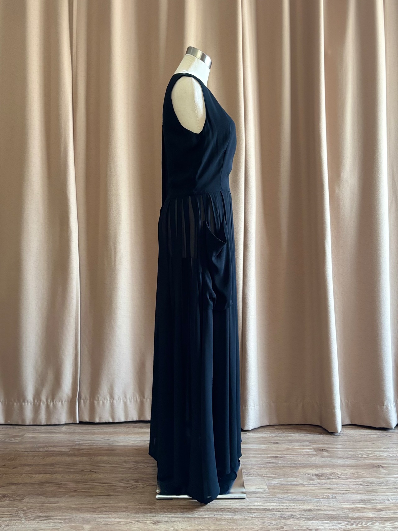 MADE IN ITALY black sheer dress-5138-7