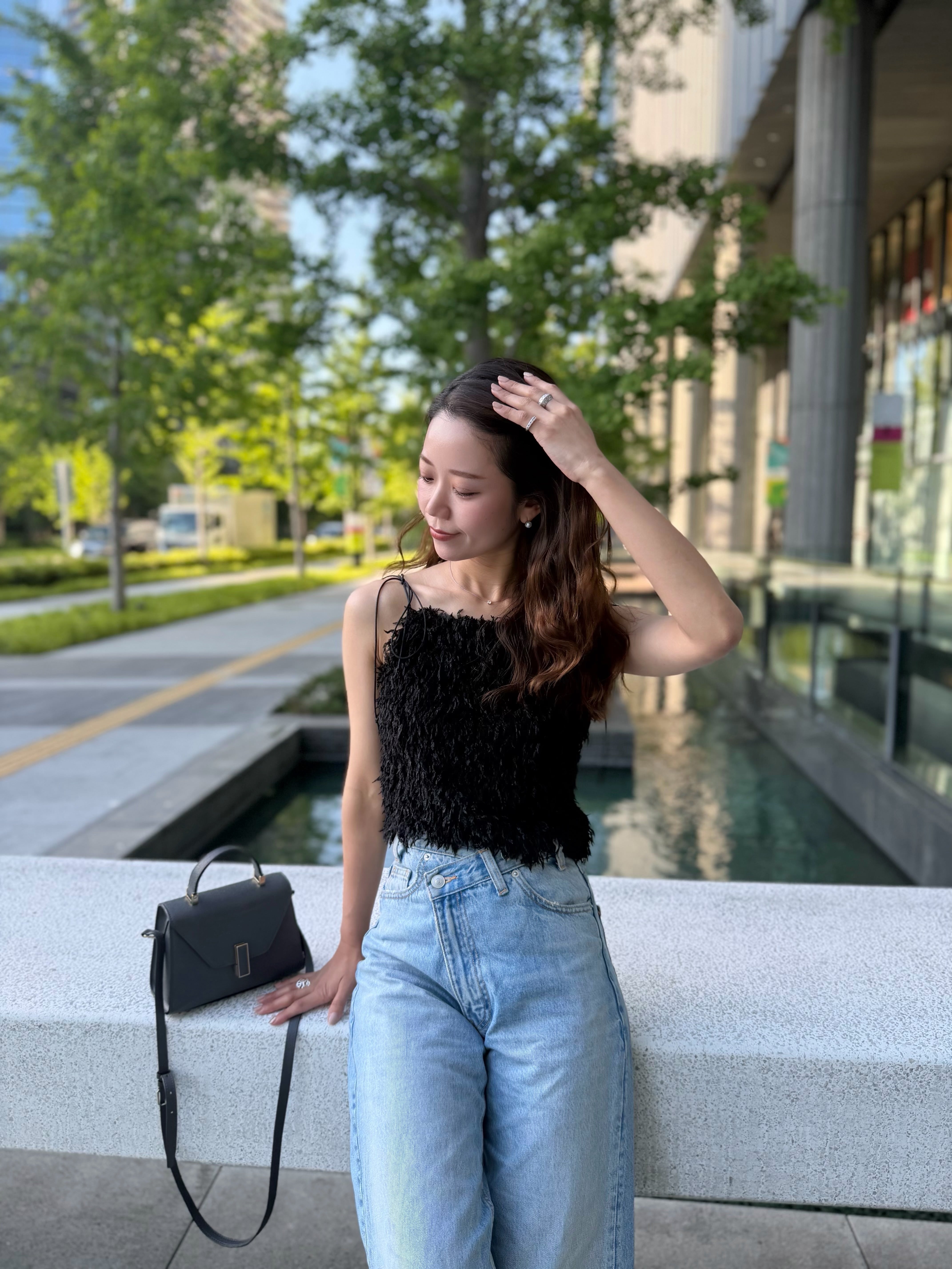 flamingo cami / black | HYEON