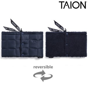 TAION タイオン マウンテン リバーシブル ダウンネックウォーマー 800FP ダウン95% ボア マイクロリップストップ アジャスター付き 防寒 保温 ユニセックス TAION-R203MT D.NAVY×NAVY