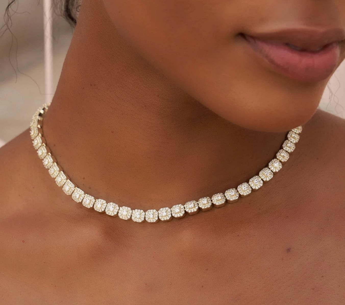 Clustered Tennis Chain【7mm】 | Glitter Clustered Tennis Chain【7mm】 | Glitter
