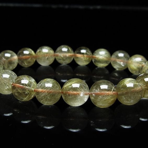 ルチルクォーツ ブレスレット 11mm タイチンルチル ブレスレット メール便可 [M便 1/10] 111-49167