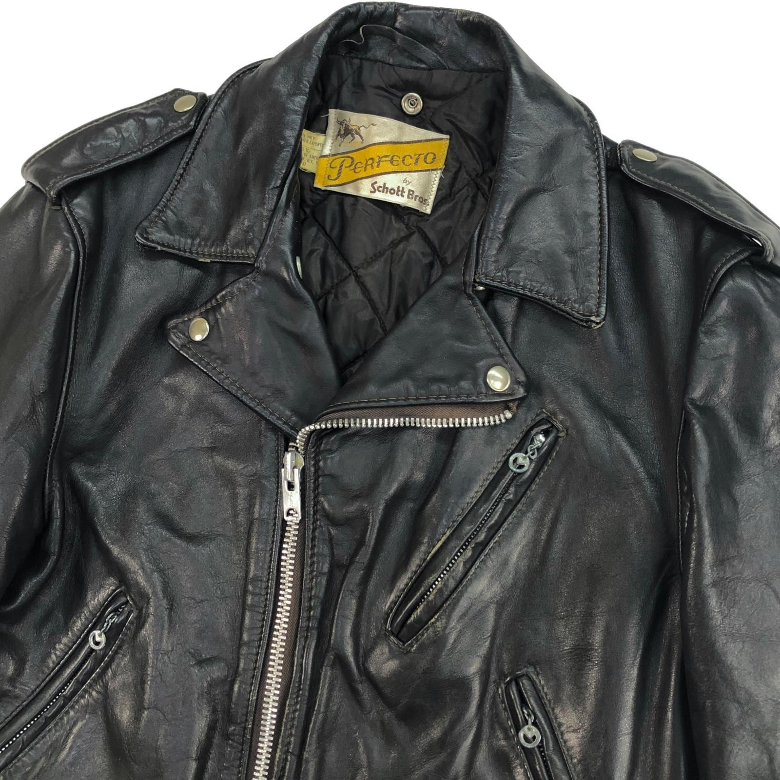 Schott 70年代 牛タグ前期 革ジャン ビンテージ SCHOTT ショット 70年代 USA製 613 PERFECTO 牛タグ前期 ワンスター