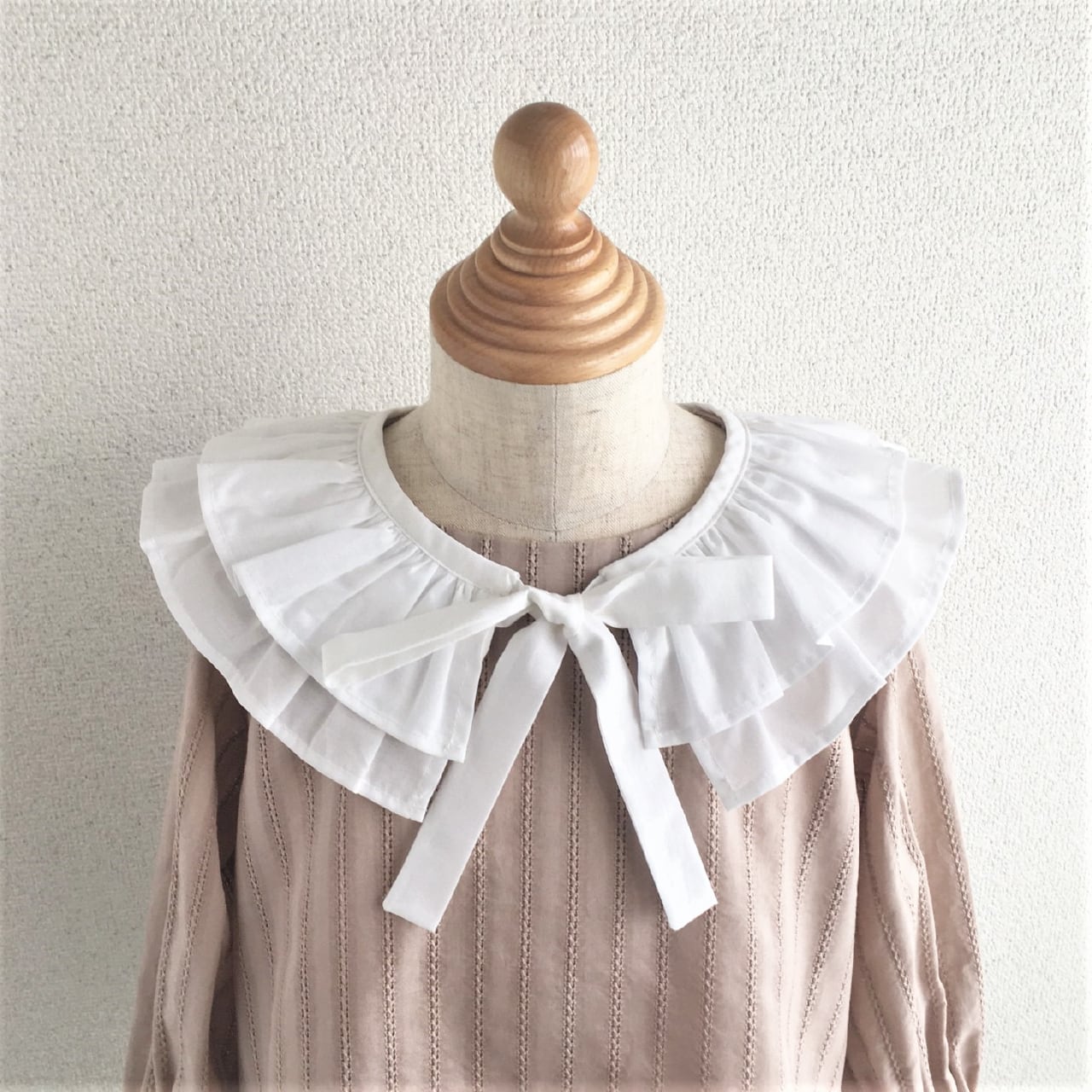二重フリルの付け衿（型紙と作り方のセット）AC-2112 | 子ども服の型紙