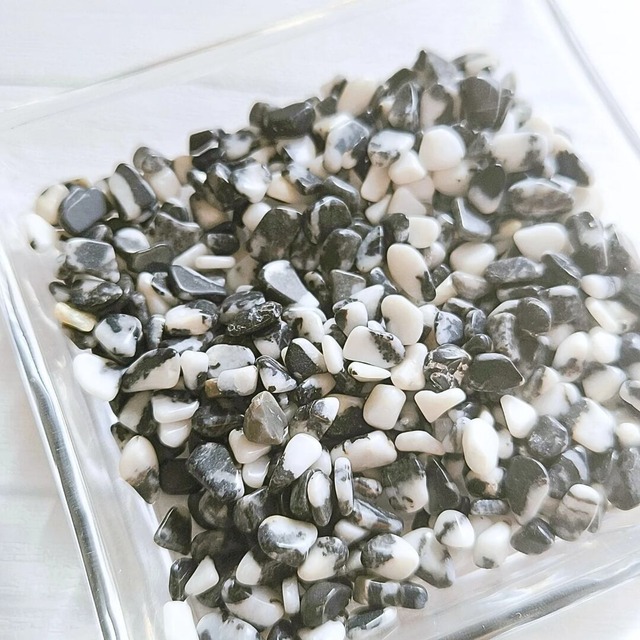 ゼブラジャスパー (100g) 縞目碧玉 天然石さざれ石 穴無しチップ