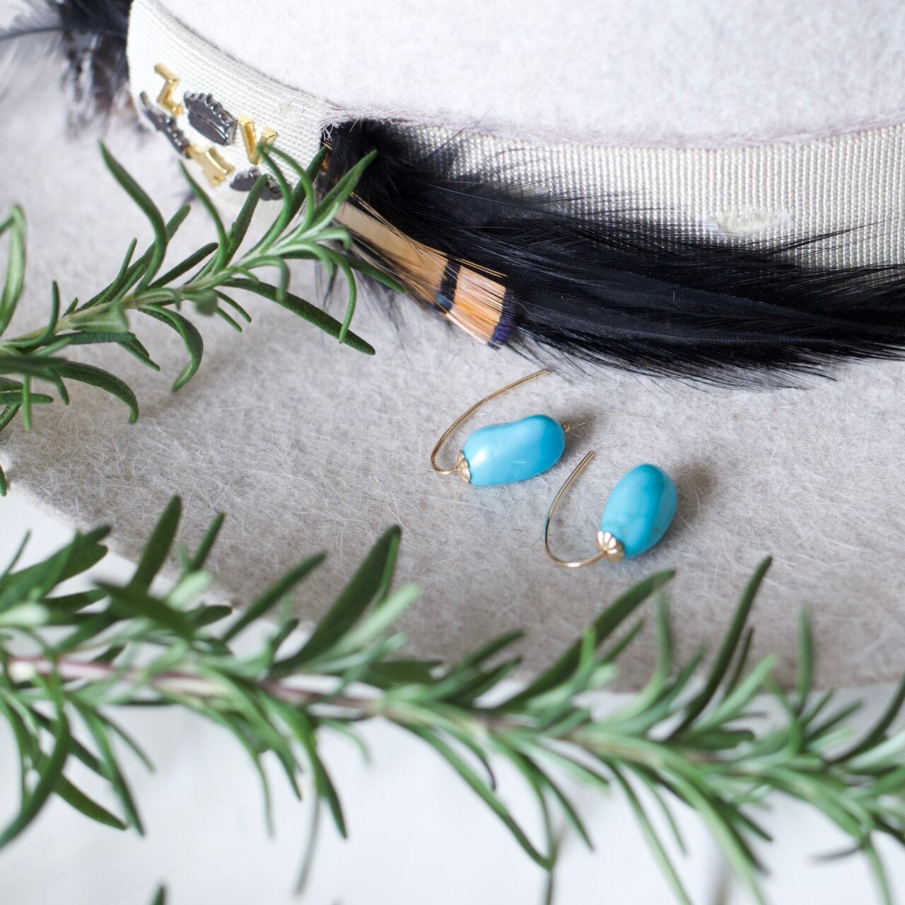 Sleeping Beauty Turquoise／Pierce | koaniani